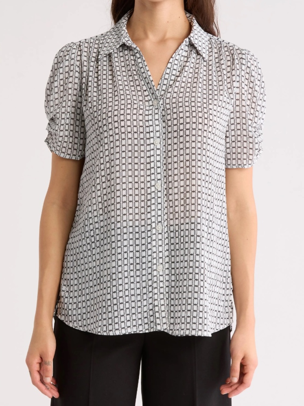Patterned Short Sleeve Shirt